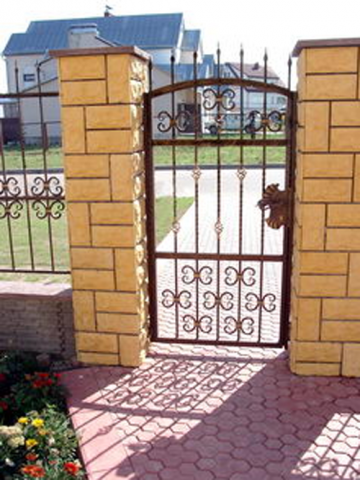 Кованые заборы, ворота, калитки, ограждения, решетки, скамейки - калитка входная