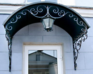 КОВАНЫЕ ИЗДЕЛИЯ ОТ ЗАБОРА ДО СТУЛА - козырек входной