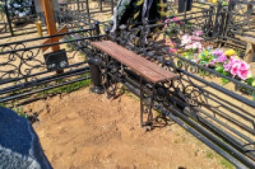 Ритуальные кованые принадлежности - скамья