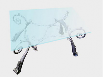 КОВАНЫЕ ИЗДЕЛИЯ ОТ ЗАБОРА ДО СТУЛА - столик десертный