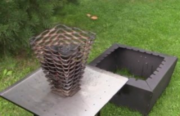 Изготовление вертикальных экомангалов - экомангал